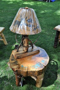 Side Table & Lamp