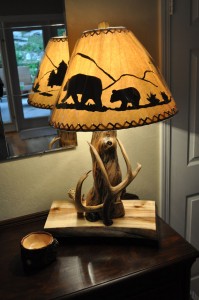 Table Lamp w/ Antlers  